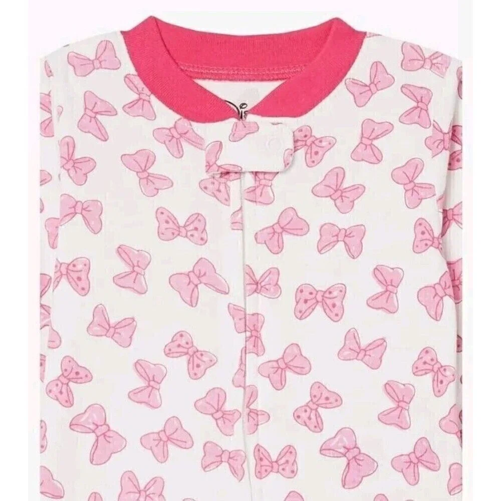 Disney Minnie Mouse Snug Fit Cotton Footed Pajamas Pink 18M